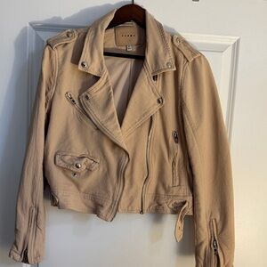Blank NYC Beige Leather Jacket